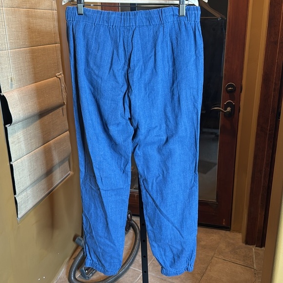 Madewell Shorewalk Cover-Up Blue Linen Blend Pants Size Medium - Picture 11 of 11